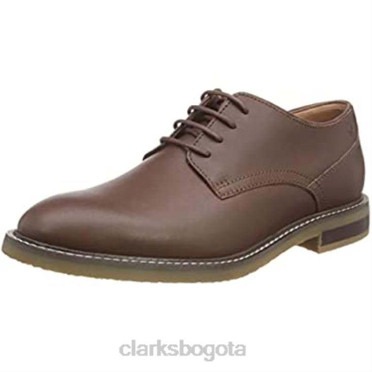 Clarks 0DX8L2684 clarks jaxen bajos oxford de cuero tostado para hombre hombres cuero marrón