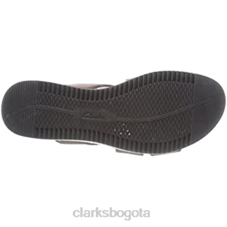 Clarks 0DX8L2685 sandalia clarks lizby con cuña cruzada para mujer dark tan lea mujer lea bronceado oscuro