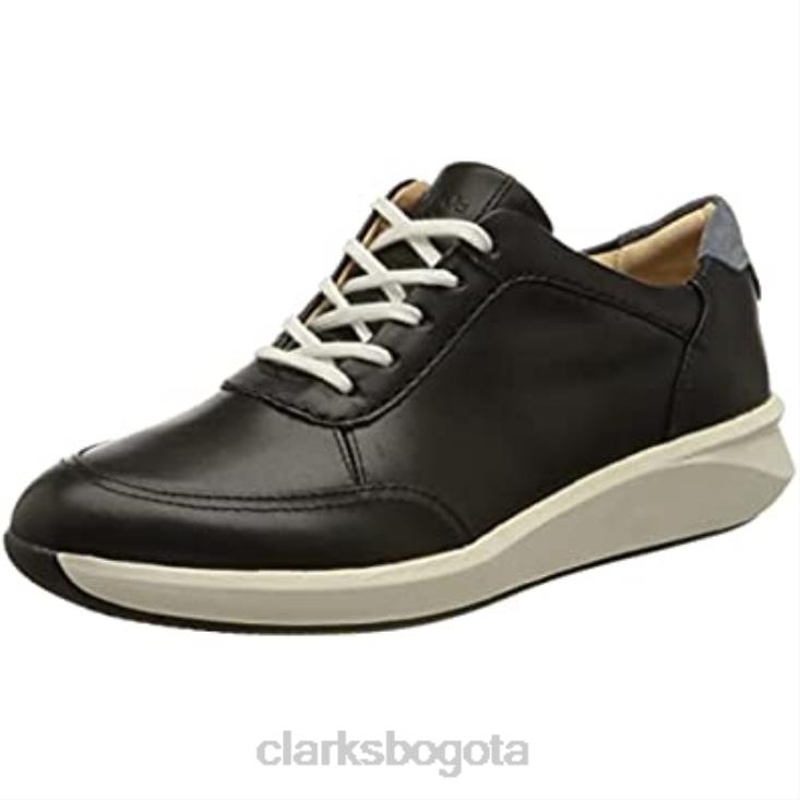 Clarks 0DX8L2686 zapatilla un rio mix para mujer cuero azul marino clarks mujer cuero azul marino