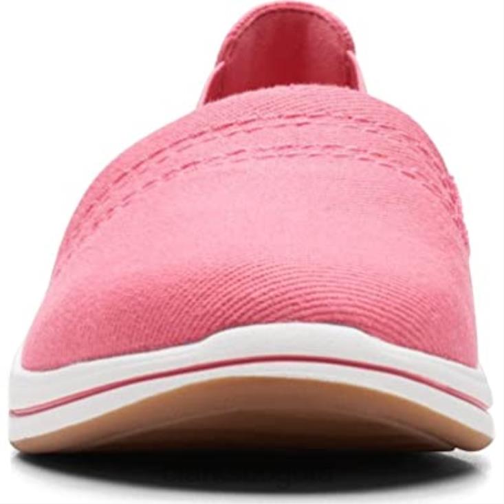 Clarks 0DX8L2688 Mocasines clarks de lona color coral brillante para mujer mujer