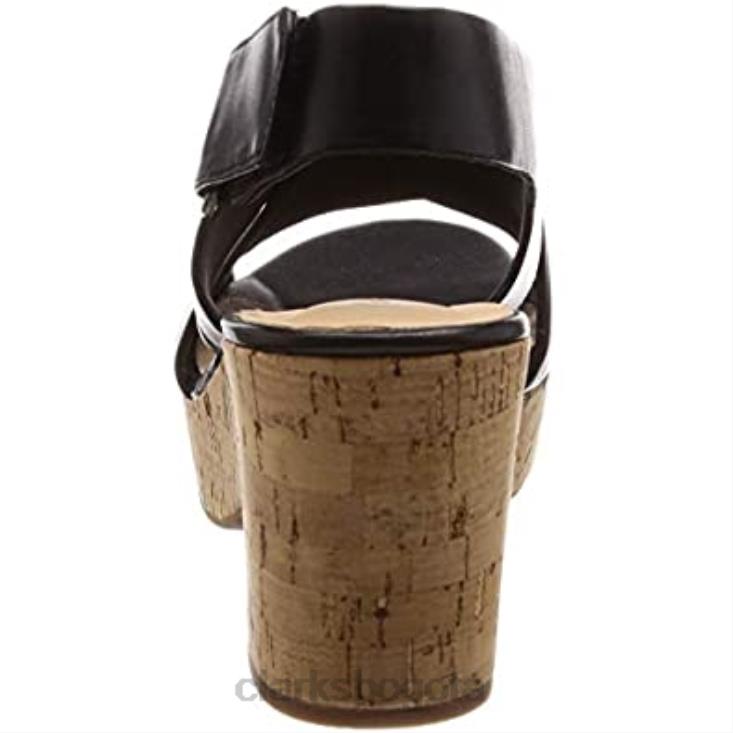 Clarks 0DX8L2692 sandalias con tira al tobillo negras 261413944 para mujer clarks mujer