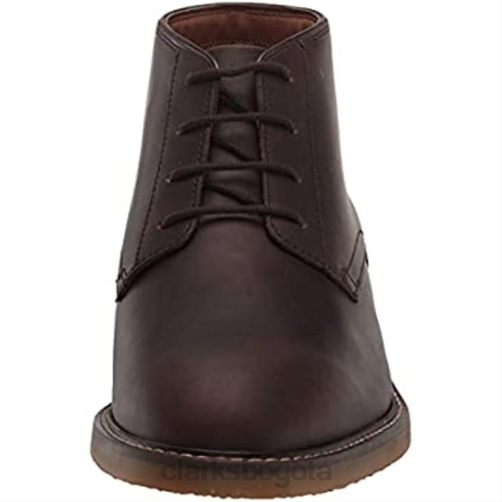 Clarks 0DX8L2693 bota chukka jaxen med para hombre cuero marrón clarks hombres cuero marrón