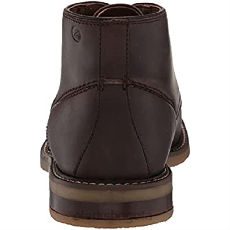 Clarks 0DX8L2693 bota chukka jaxen med para hombre cuero marrón clarks hombres cuero marrón