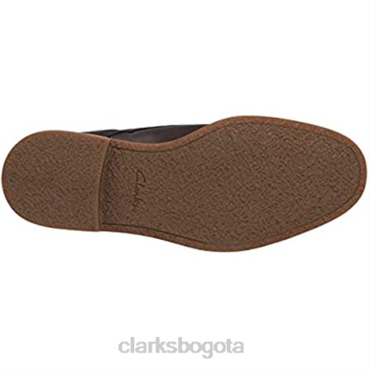 Clarks 0DX8L2693 bota chukka jaxen med para hombre cuero marrón clarks hombres cuero marrón