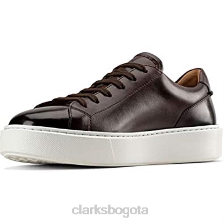 Clarks 0DX8L2694 zapato de encaje hero lite para hombre cuero marrón clarks hombres cuero marrón