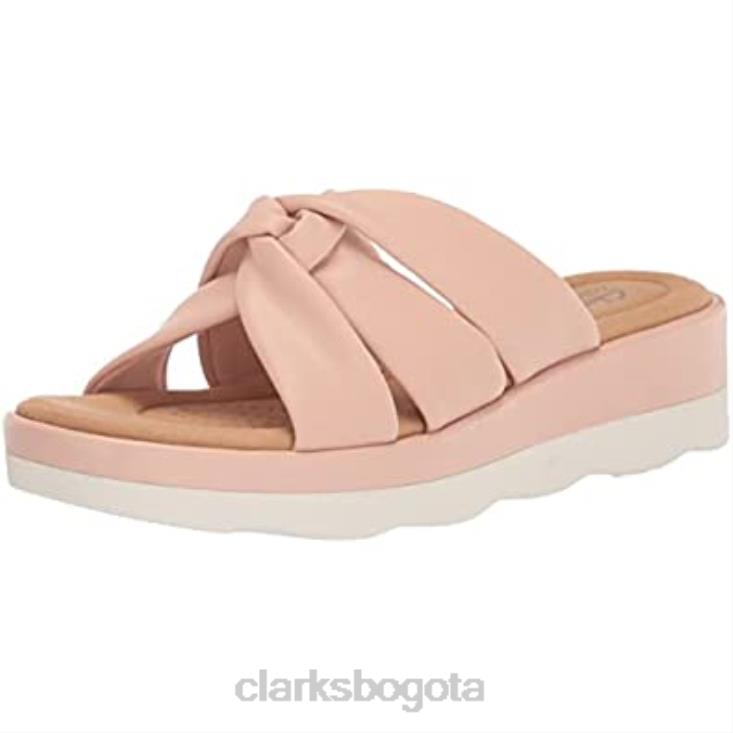 Clarks 0DX8L2698 clarks unisex-adulto clara charm sandalia de cuña rosa claro sintético unisexo sintético rosa claro