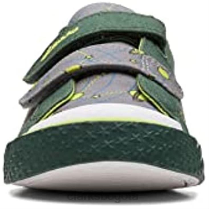Clarks 0DX8L2701 foxing lo kid lona textil 2 clarks grises niños