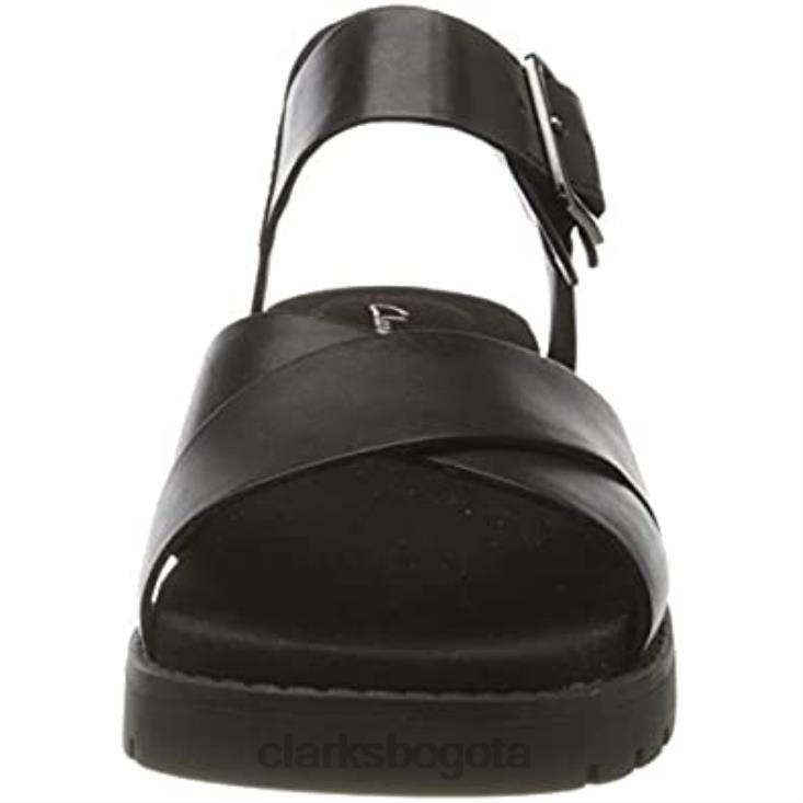 Clarks 0DX8L2702 sandalias orinoco con tira trasera para mujer negro clarks mujer cuero negro cuero negro