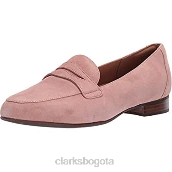 Clarks 0DX8L2704 mocasines clarks un blush go pen ny de gamuza rosa para mujer mujer gamuza rosa