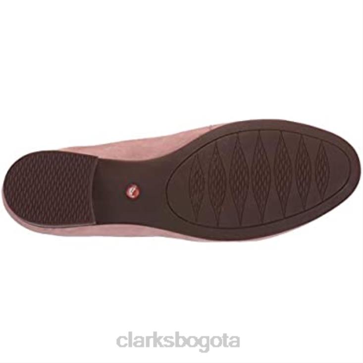 Clarks 0DX8L2704 mocasines clarks un blush go pen ny de gamuza rosa para mujer mujer gamuza rosa