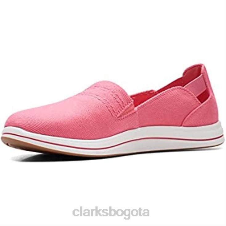 Clarks 0DX8L2705 Mocasines clarks bright coral canvas brisa para mujer mujer