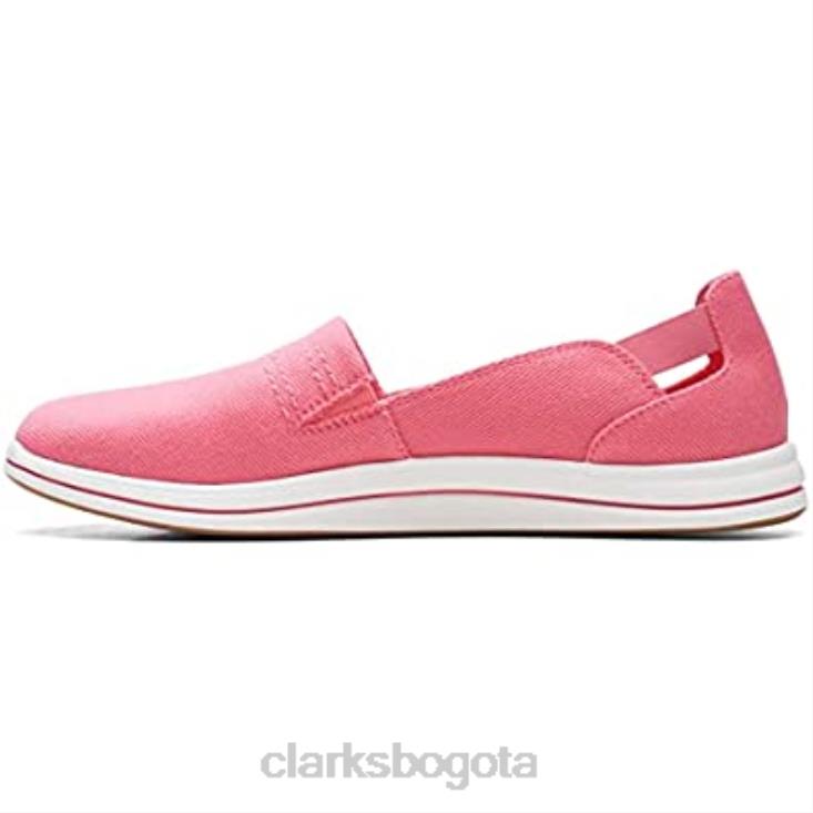 Clarks 0DX8L2705 Mocasines clarks bright coral canvas brisa para mujer mujer