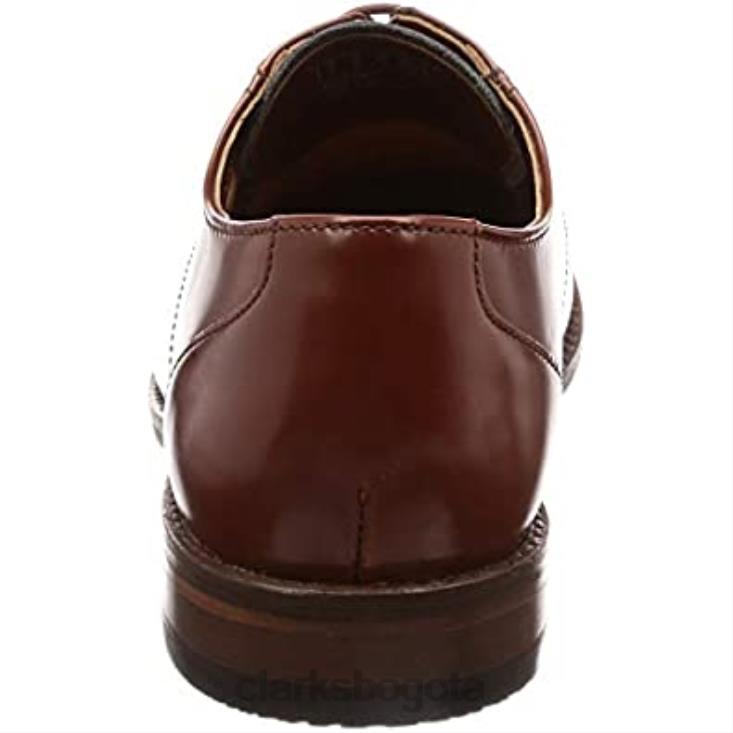 Clarks 0DX8L2708 Derbys Clarks Edward Pla de cuero marrón británico para hombre hombres cuero marrón tostado británico