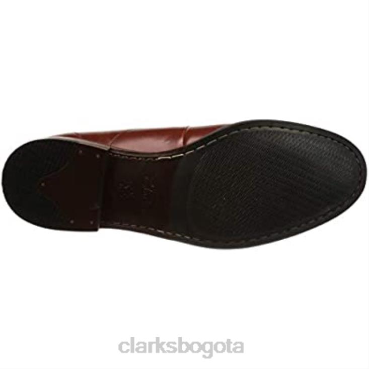 Clarks 0DX8L2708 Derbys Clarks Edward Pla de cuero marrón británico para hombre hombres cuero marrón tostado británico