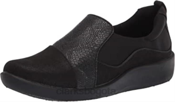 Clarks 0DX8L2711 sillian paz zapatillas bajas de mujer clarks negro serpiente combi sintetica mujer serpiente negra combi sintética