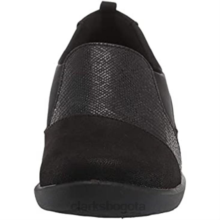 Clarks 0DX8L2711 sillian paz zapatillas bajas de mujer clarks negro serpiente combi sintetica mujer serpiente negra combi sintética