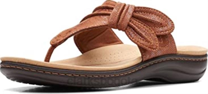 Clarks 0DX8L2722 Sandalias planas clarks laurieann rae para mujer color tostado textil mujer