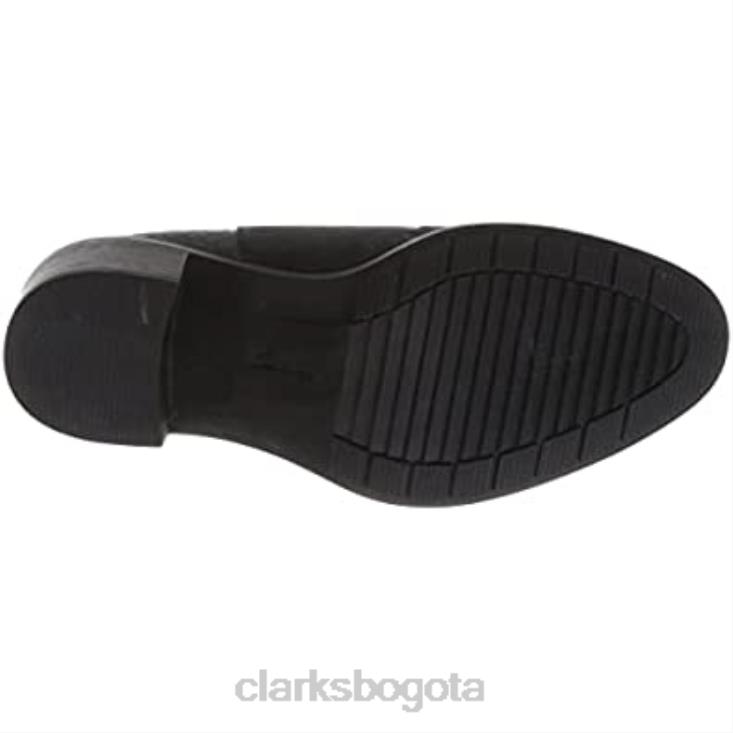 Clarks 0DX8L2726 Bota de moda con cremallera Scene para mujer combinación negra Clarks mujer combinación negra