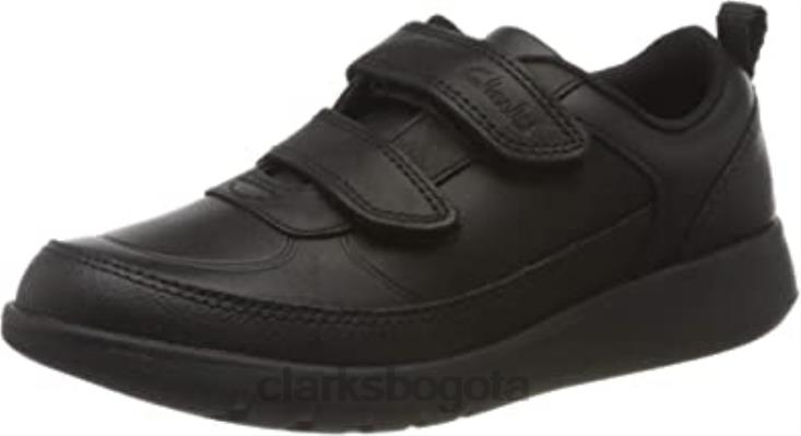 Clarks 0DX8L2728 clarks negro scape flare y uniforme zapato vestir niño niños cuero negro cuero negro