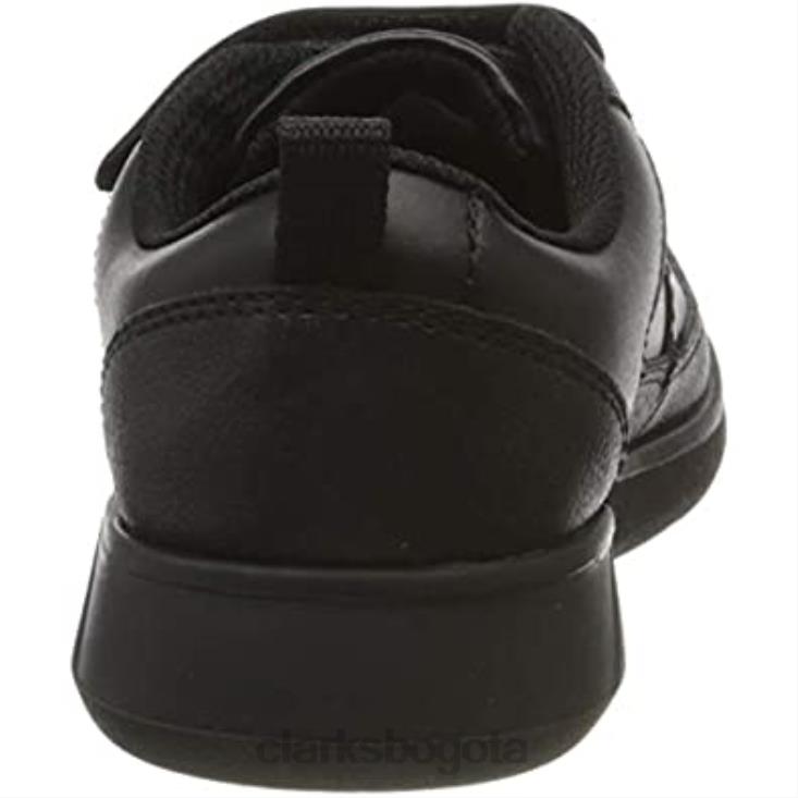 Clarks 0DX8L2728 clarks negro scape flare y uniforme zapato vestir niño niños cuero negro cuero negro