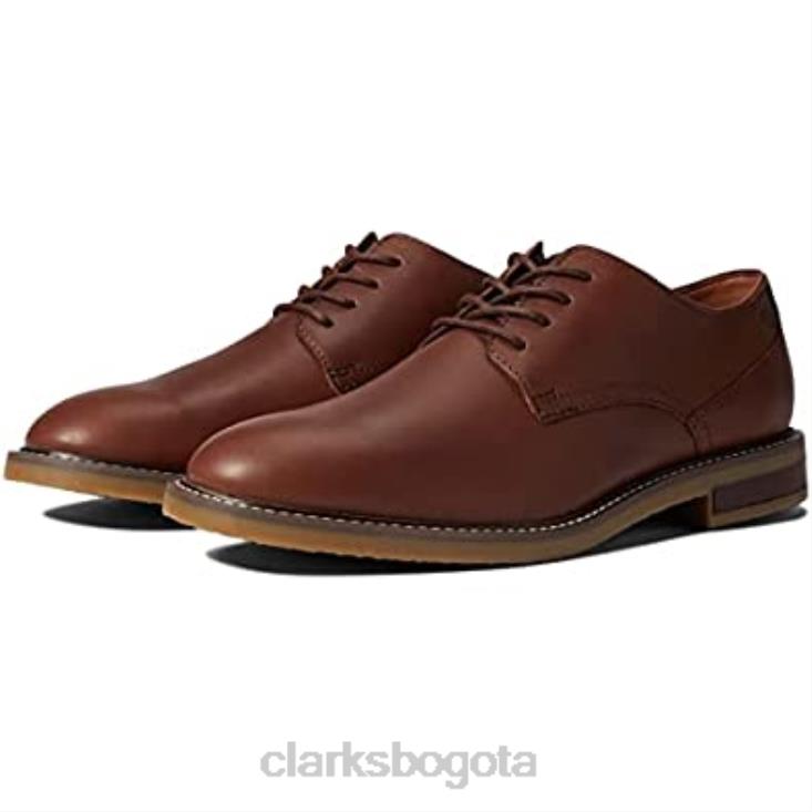 Clarks 0DX8L2729 clarks jaxen low oxford de cuero tostado para hombre hombres cuero marrón