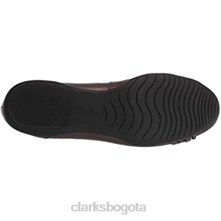 Clarks 0DX8L2730 Clarks Sara Tulip bailarinas de mujer de piel metalizada mujer cuero metalizado
