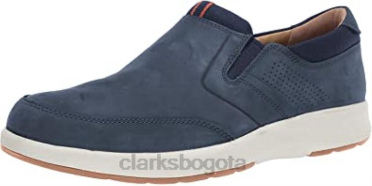 Clarks 0DX8L2732 mocasines un trail step para hombre de nobuk azul marino clarks hombres nubuck azul marino
