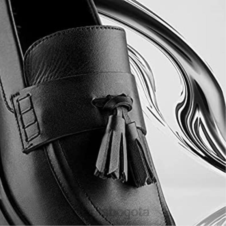 Clarks 0DX8L2739 clarks teala mocasines de cuero negro unisexo