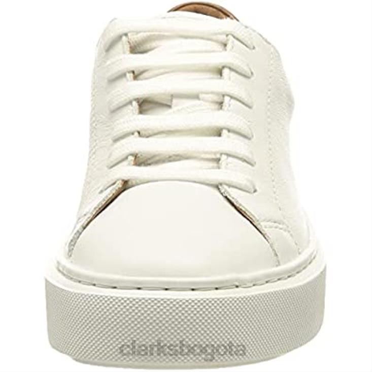 Clarks 0DX8L2741 zapatilla hero lite encaje mujer clarks cuero blanco mujer cuero blanco