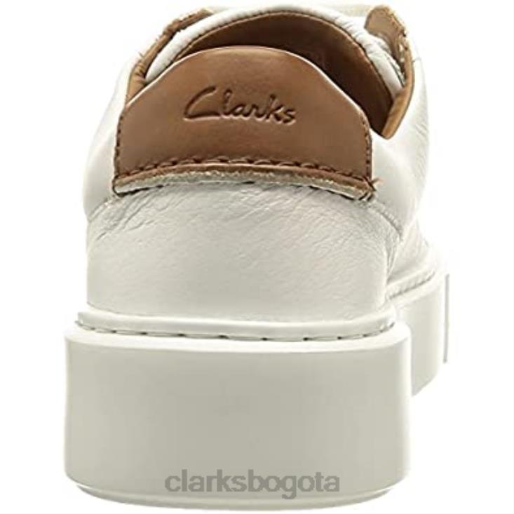 Clarks 0DX8L2741 zapatilla hero lite encaje mujer clarks cuero blanco mujer cuero blanco