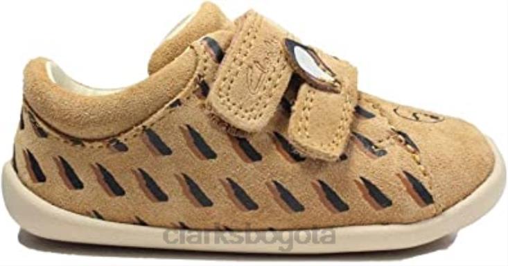 Clarks 0DX8L2742 zapatos pre walker para niños de cuero de ante color tostado de disney bambi para niños pequeños clarks niños