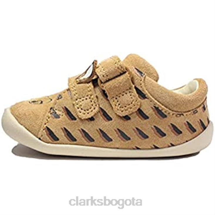 Clarks 0DX8L2742 zapatos pre walker para niños de cuero de ante color tostado de disney bambi para niños pequeños clarks niños