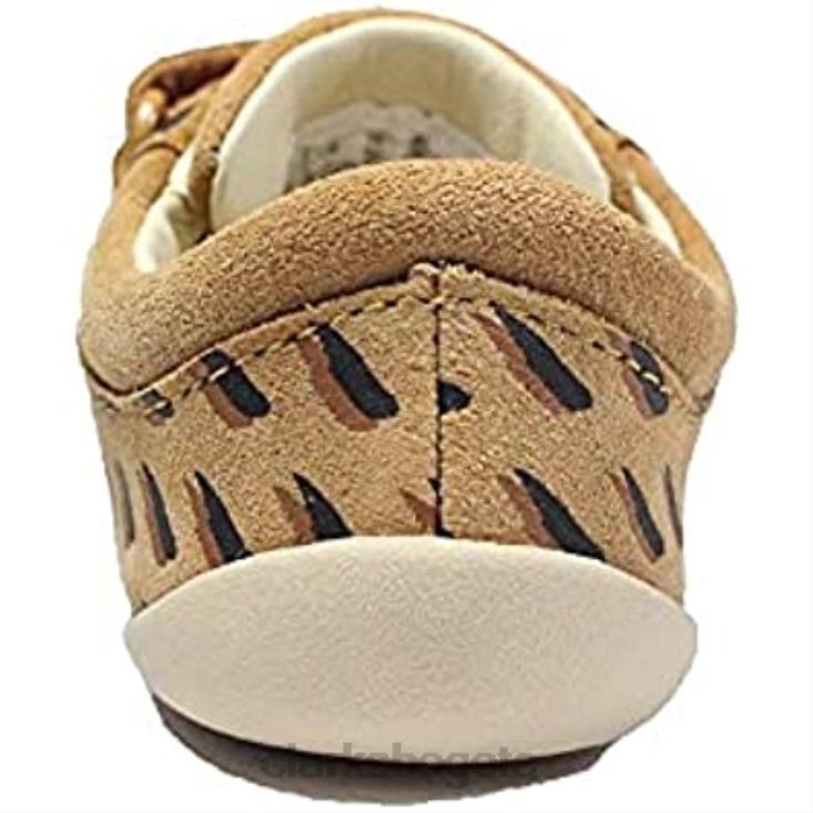 Clarks 0DX8L2742 zapatos pre walker para niños de cuero de ante color tostado de disney bambi para niños pequeños clarks niños