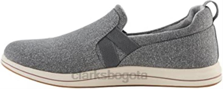 Clarks 0DX8L2744 Mocasín plano Clarks Breeze Bali de textil gris oscuro para mujer mujer