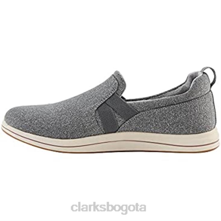 Clarks 0DX8L2744 Mocasín plano Clarks Breeze Bali de textil gris oscuro para mujer mujer