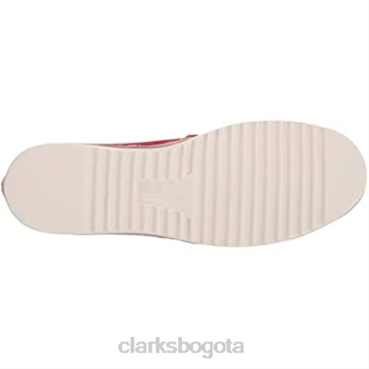 Clarks 0DX8L2745 Mocasines Clarks Serena Paige de ante rojo para mujer mujer gamuza roja