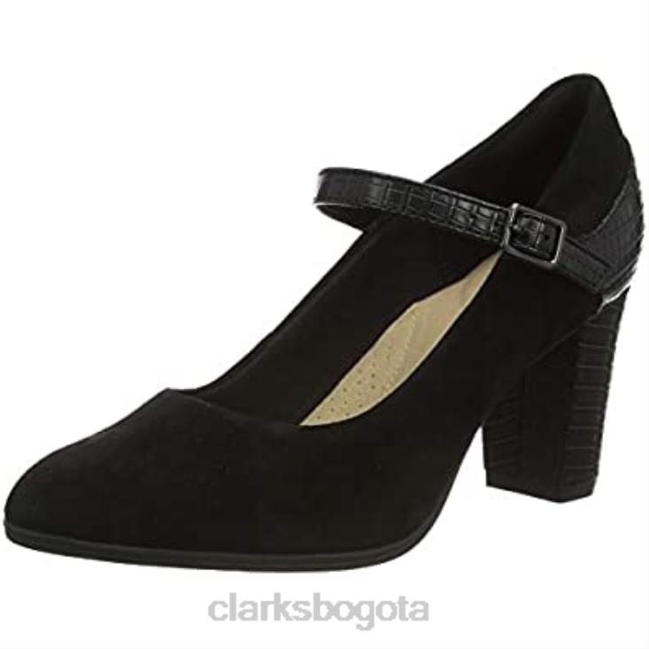 Clarks 0DX8L2751 zapato de vestir uniforme alayna Shine mujer clarks negro combi mujer combinado negro