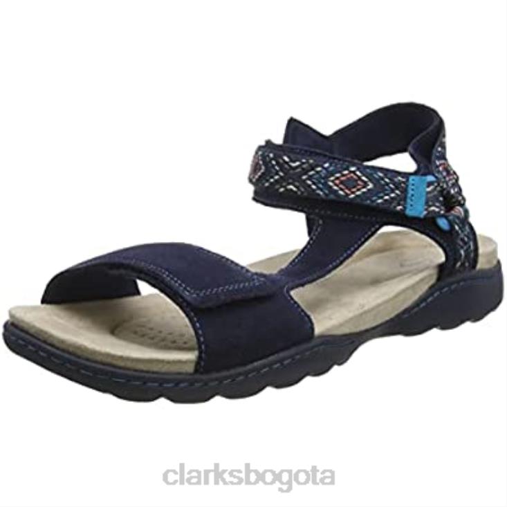 Clarks 0DX8L2758 sandalia amanda step mujer ante azul marino clarks mujer gamuza azul marino