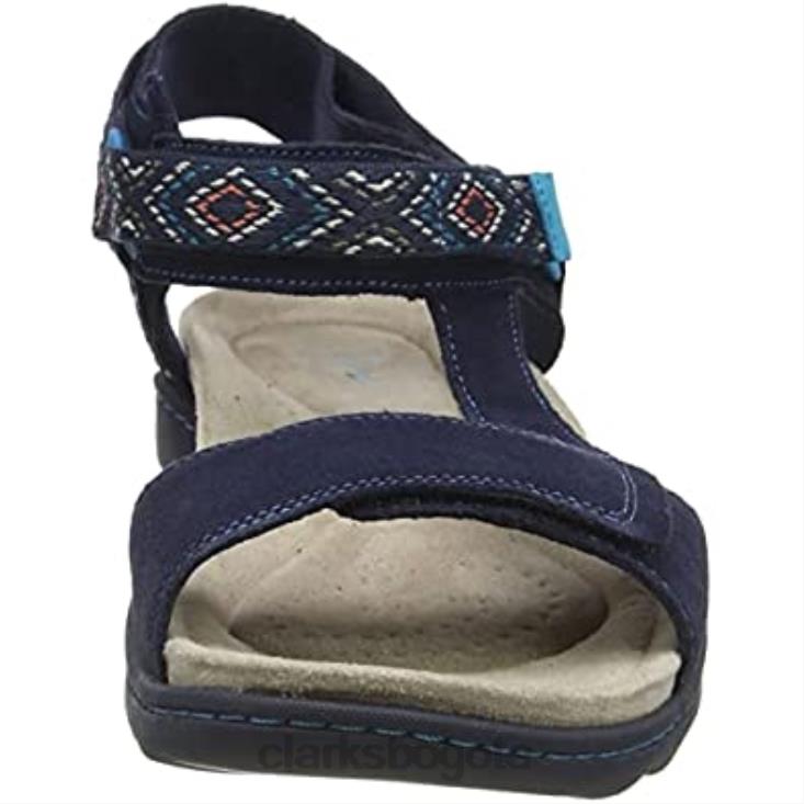 Clarks 0DX8L2758 sandalia amanda step mujer ante azul marino clarks mujer gamuza azul marino
