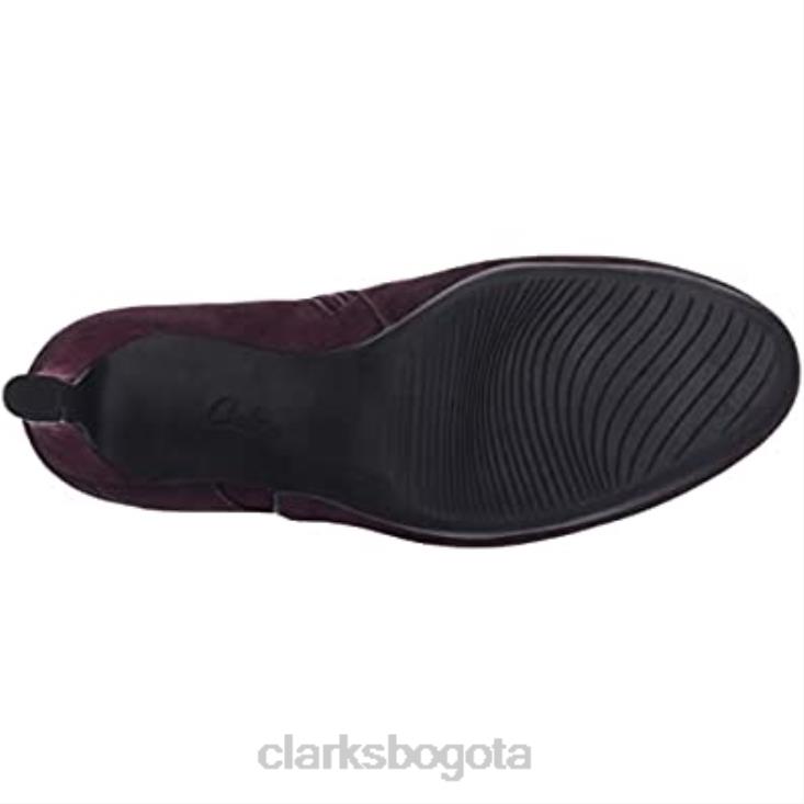 Clarks 0DX8L2759 zapatos de salón ambyr gem para mujer clarks ante burdeos mujer