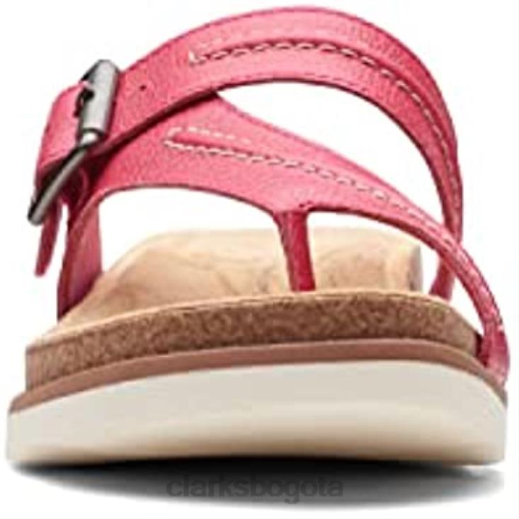 Clarks 0DX8L2760 Sandalia plana clarks mujer brynn madi piel fucsia mujer cuero fucsia