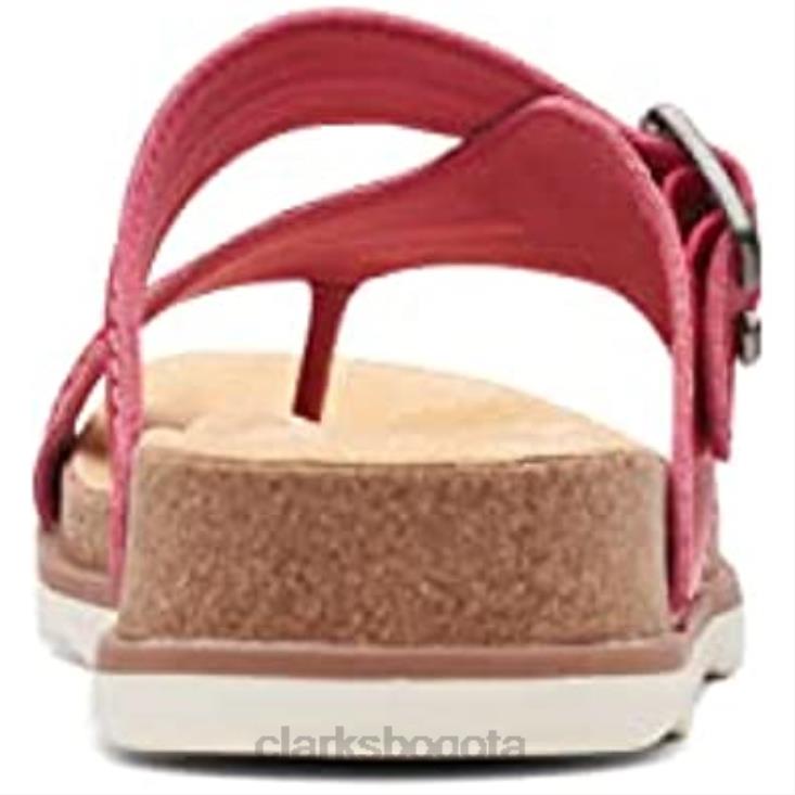 Clarks 0DX8L2760 Sandalia plana clarks mujer brynn madi piel fucsia mujer cuero fucsia
