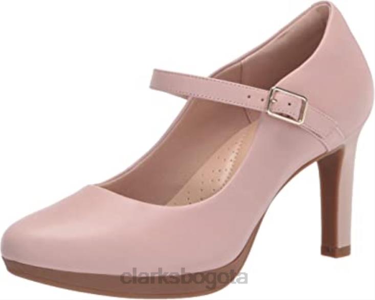 Clarks 0DX8L2772 clarks zapatos de salón ambyr brillo de cuero rosa polvoriento para mujer mujer