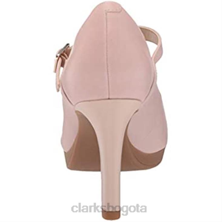 Clarks 0DX8L2772 clarks zapatos de salón ambyr brillo de cuero rosa polvoriento para mujer mujer