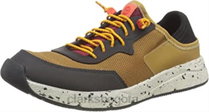 Clarks 0DX8L2773 zapatillas davis bajas para hombre clarks yel low combi hombres combinación amarilla