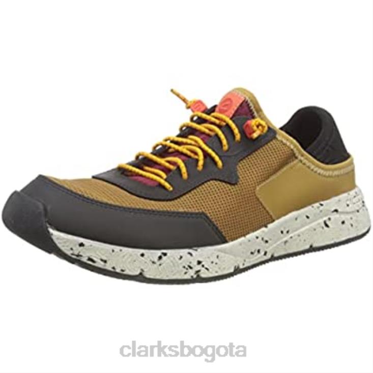 Clarks 0DX8L2773 zapatillas davis bajas para hombre clarks yel low combi hombres combinación amarilla