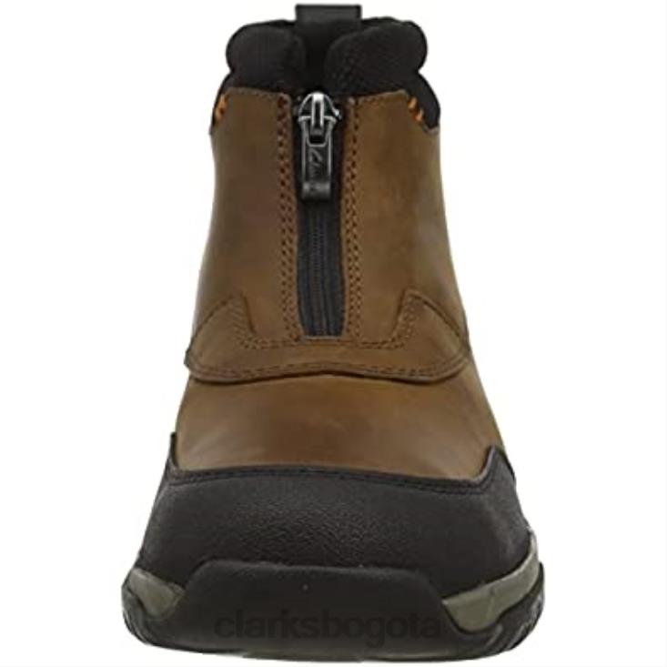 Clarks 0DX8L2774 botas chelsea grove zip ii para hombre de cuero marrón oscuro clarks hombres cuero marrón oscuro