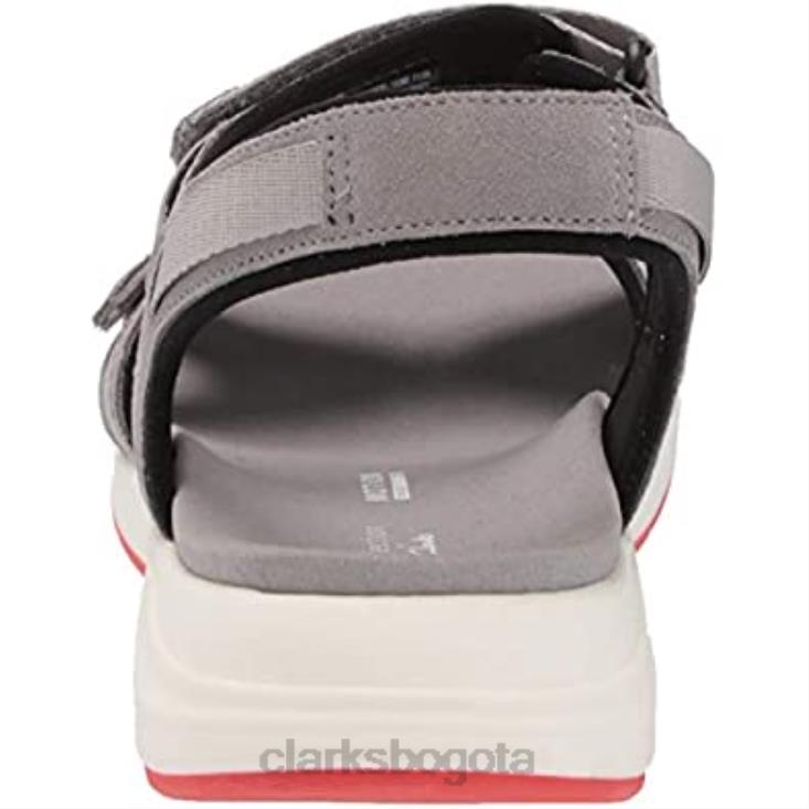 Clarks 0DX8L2775 sandalia plana solan drift mujer clarks piel ante gris mujer gamuza gris