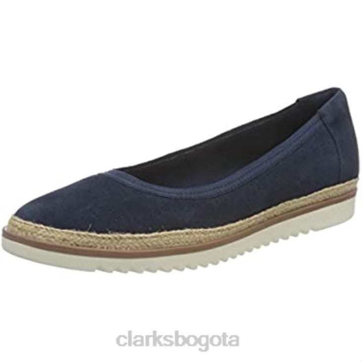 Clarks 0DX8L278 bailarinas serena kellyn de mujer ante azul marino clarks mujer gamuza azul marino