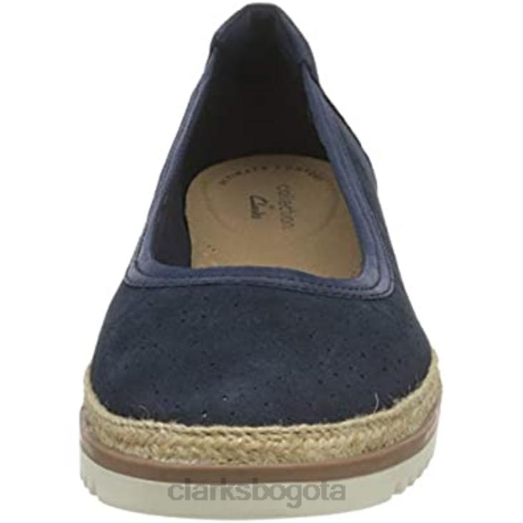 Clarks 0DX8L278 bailarinas serena kellyn de mujer ante azul marino clarks mujer gamuza azul marino
